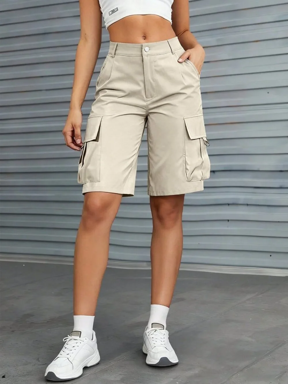 Casual Women's Multi-Pocket Cargo Shorts